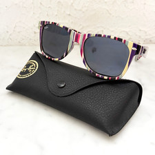 Ray-Ban RB2140 Original Wayfarer Striped Multicolor Sunglasses Scratched Lens