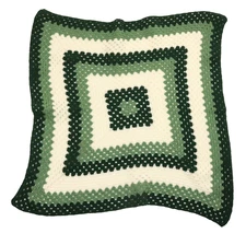 Handmade Crochet Granny Square Afghan Table Mat Throw Blanket