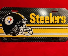 Pittsburgh Steelers Football Logo NFL Souvenir Plastic License Plate Car -b25
