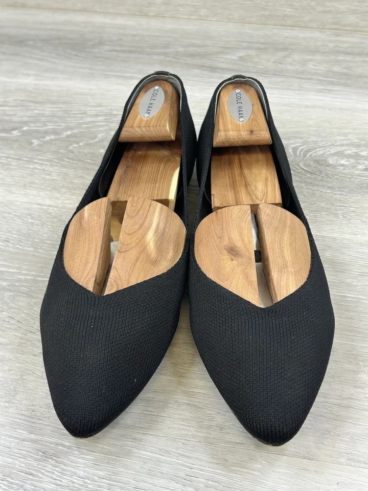 Corso Como Womens Ballet Flat 9.5 Black Pointed Toe Casual Comfort Slip-On Shoes - Image 2 of 4