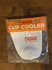 Dunkin Donuts - Iconic CUP COOLER 2 PACK - White - Size MEDIUM 24oz
