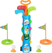 Toddler Golf Set with Cart, Plastic Golf Clubs  Balls for Kids Ages 1 2 3 4 5,