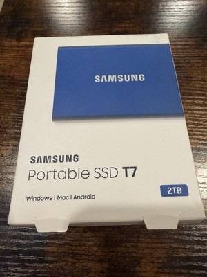 Samsung T7 Portable SSD 2TB DRIVE Up To 1050 MB/s Blue Brand New Sealed