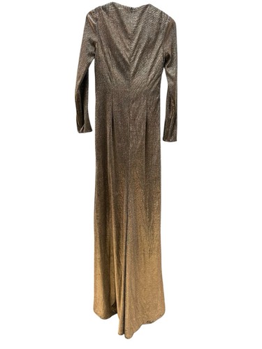 Mac Duggal #26194 Bronze Front Twist V Neck Long Sleeve Gown Size 6 NEW NWT - Bild 10 von 20