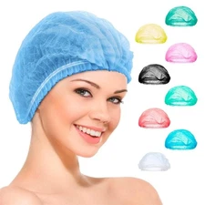 1000 Blue Mob Caps 21" Hair Caps /w Elastic Stretch Band Disposabl Polypropylene