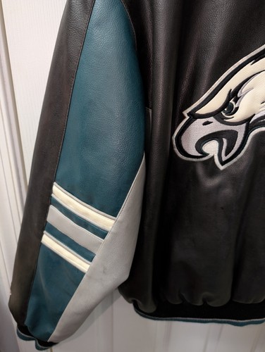 Philadelphia Eagles Leather Jacket Men's Size Medium NFL - Picture 10 of 12