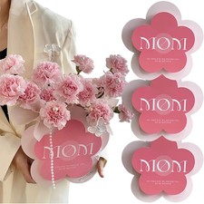 3Pcs Mother's Day Floral Gift Bags Flower Shaped Bouquet Wrapping Paper Bag F...