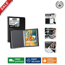 11x14 Art Portfolio Binder with 24 Acid-Free Sleeves - Showcase Your Creations
