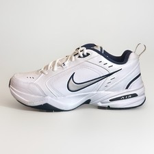 Nike Men's Air Monarch IV White/Metallic Silver Sneakers 415445 102 US Size 11.5