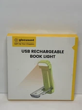 Glocusent Rechargeable Book Light ~ Read in Bed Portable Clip-on Compact LED NEW