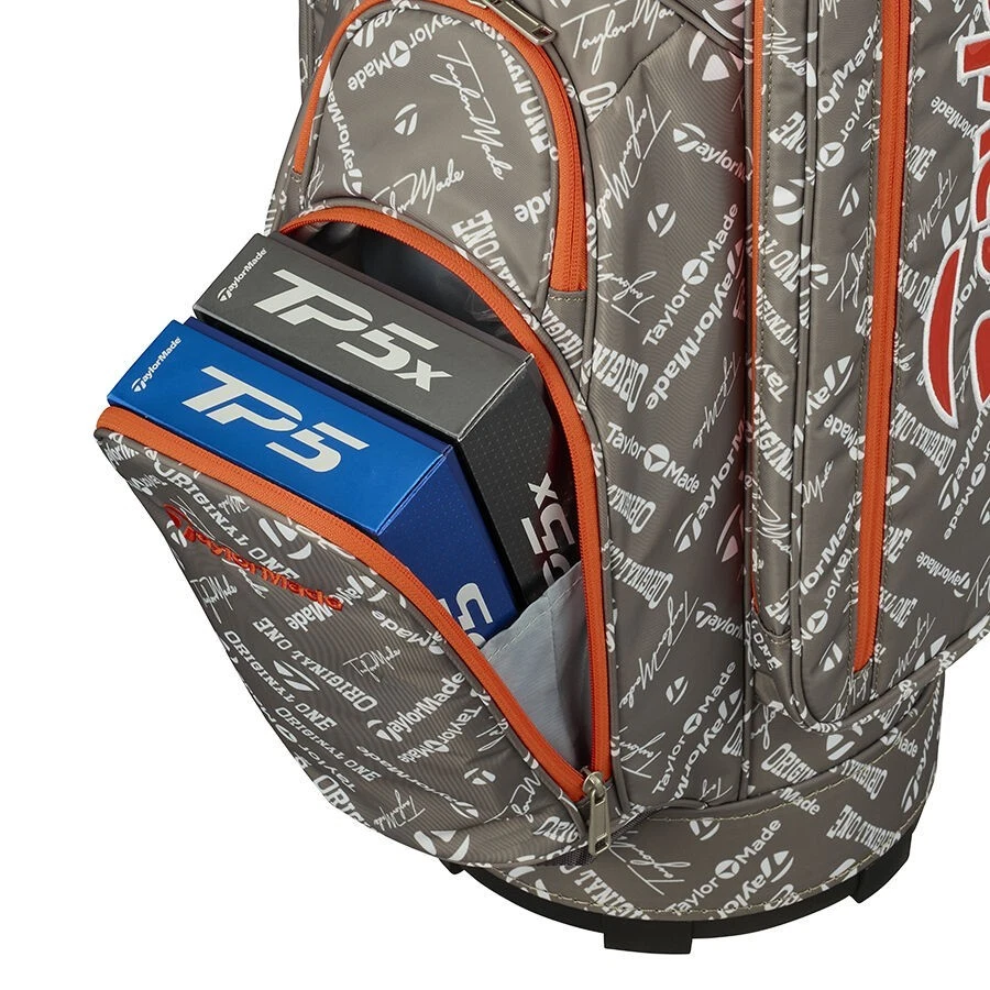 Сумка для гольфкара TaylorMade Golf Icon 9 x 47 дюймов 5-полосная легкая 2025 кислотно-коричневая - Изображение 3 из 4
