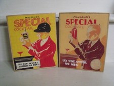 2 X Vintage 1950's Maldano's Cocktail Bar Advertising Draft Art Work  Paintings