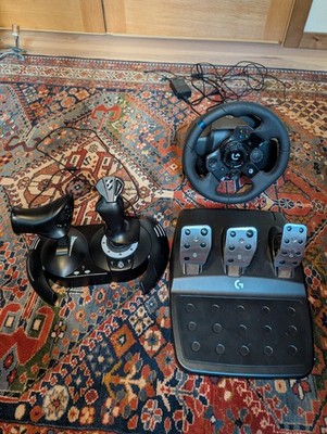 Logitech G920 Racing Wheel Full Set Steering Wheel, Pedals, Thrustmaster Hotas 