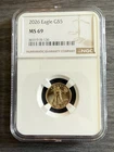 2026 American Gold Eagle $5 (1/10 oz Fine, Type 2) Graded MS69 by NGC