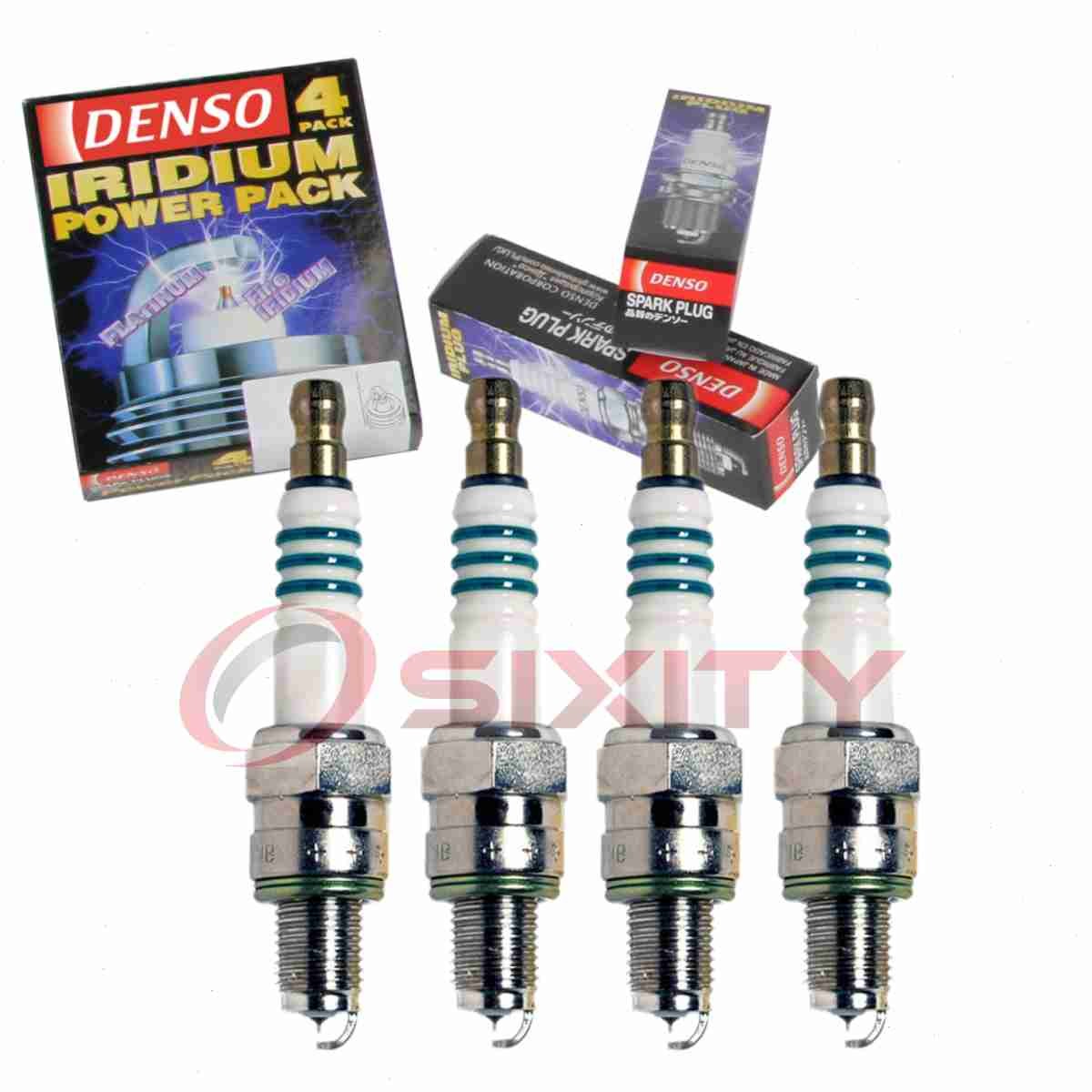 4 pc DENSO 5383 Iridium Power Spark Plugs for IUF22 7544 Ignition Wire pc
