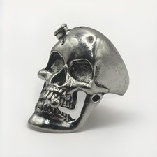 Y2K Vintage Grunge Screw Skull Head Unisex Size 8 Stainless Steel Big Biker Ring