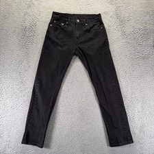 Levi's 502 Jeans Men's 29x30 Black Cotton Denim Straight Leg Workwear Travel