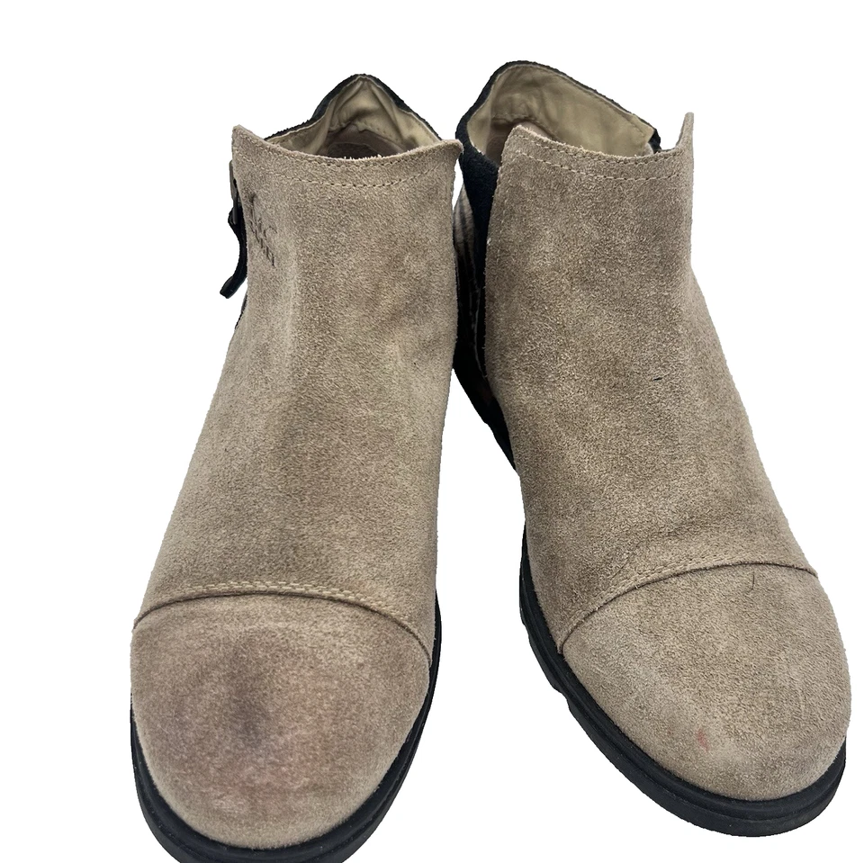 Sorel Joan Major Botas Baixas Femininas 10.5M Camurça Marrom Listra Zebra Cabelo de Pônei - Imagem 2 de 4