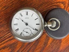 1885 Waltham 18 Size 15J P S Bartlett Grade Silveroid Case Sidewinder Runs Great