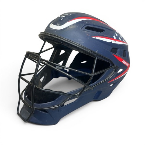 Easton Elite X Catchers Helmet Size Large 7 1/8 7 1/2 Navy Blue Stars + Stripes