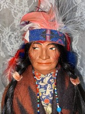 Great Large Antique Skookum Indian Chief Doll 17  Bully Good, Extra Large