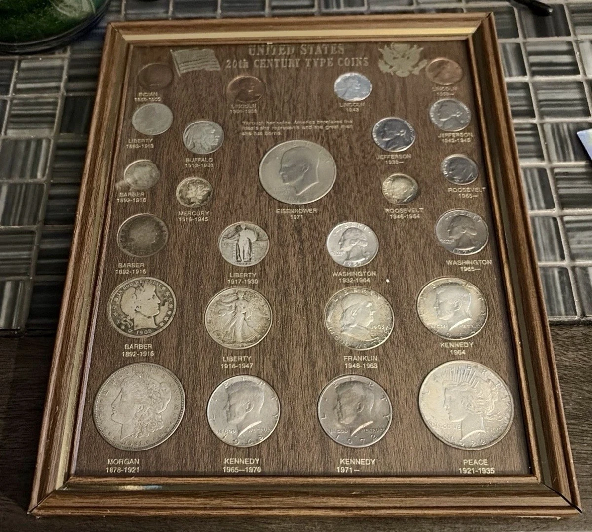 アメリカ 銀貨 US Type Coin Set 20世紀 古銭 硬貨 フレーム United States 20th Century Coins for sale | eBay