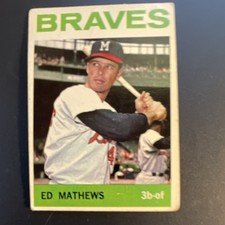 Topps 1964 Eddie Mathews Milwaukee Braves #35 Baseball Trading Card