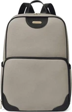 CLUCI Womens Laptop Backpack Leather 15.6 Inch Computer Travel Business GREY
