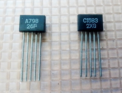 1 Paar Original Mitsubishi  2SA798 - 2SC1583, Neu - Alter Bestand, NOS