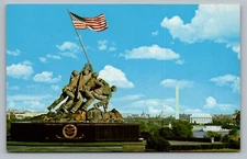 Arlington Virginia VA Iwo Jima Statue Marine Corps War Memorial WWII Postcard F5