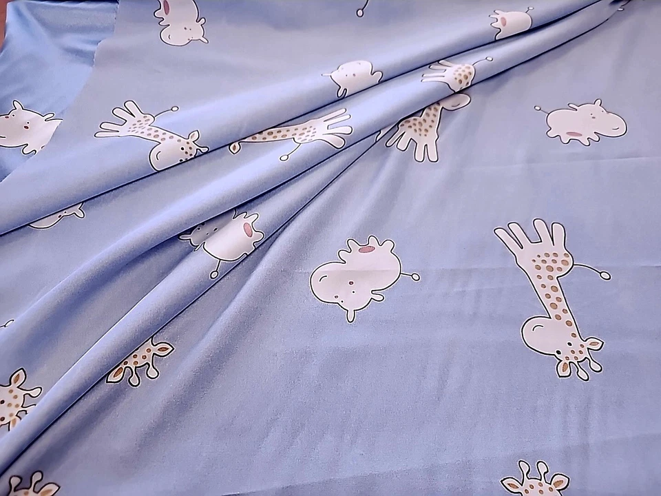 Pantalones de pijama Charmeuse satinado animal infantil tela fabricante famoso vendido por yarda Foto 2 de 2