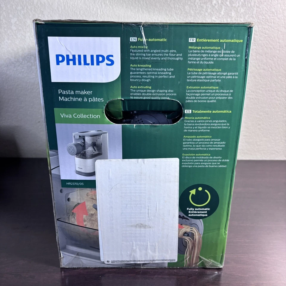 Philips Compact Fresh Pasta Maker HR2370/05 Viva Collection White - Refurbished - Image 4 of 4