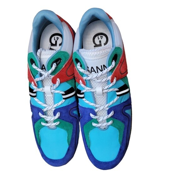 Ganni Sporty Mix Retro Sneaker Sky Captain Women's Size 41 Ganni Sporty Mix Retro Sneaker Sky Captain Women's Size 41