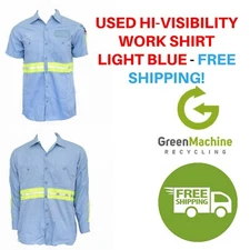 Used Hi-Visibility Reflective Hi-Vis Work Shirt Cintas, Redkap, Unifirst, G&K 