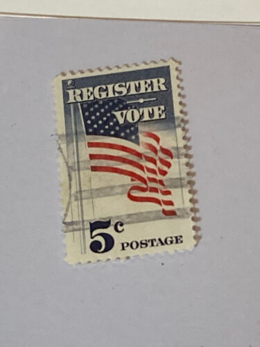 Timbre US Scott # 1249 inscription au vote 5c 1964 d'occasion - Photo 1/2