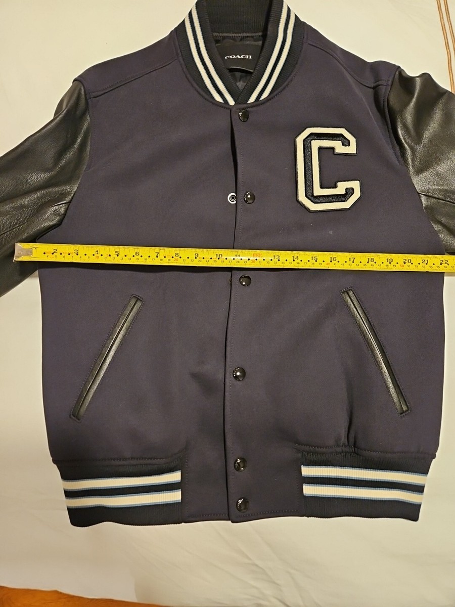 COACH Men Varsity Jacket Leather Sleeves | eBay