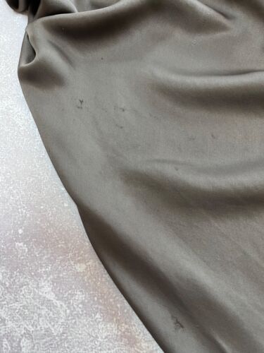 Antique Vintage 1890s silk Brown dress gown ribbon Floral Embroidery Corseted - Picture 15 of 17