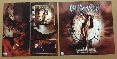 #ad OLD MAN’S CHILD Rare DOUBLE SIDED PROMO POSTER FLAT on POSTER PAPER 4 Revelation $34.99