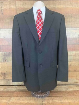 Brooks Brothers 346 Stretch Mens Suit Gray Heathered Wool Blend 2