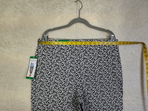 Hilary Radley Women Pants Extra Large Black Printed Rayon Blend Tummy Control - Picture 7 of 21