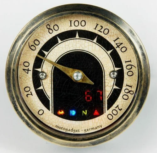 Motogadget Motoscope Tiny 49mm Vintage Motorcycle Analog Speedometer MG5001015