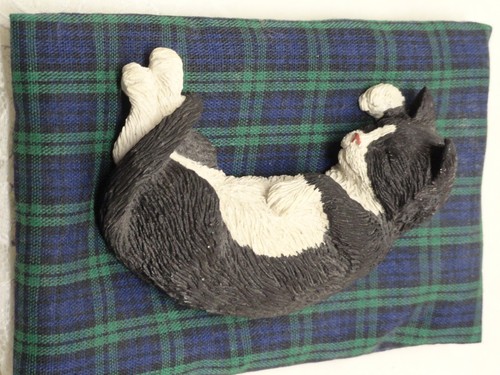 Figurine Sandicast Kitty Cat "Lil Snoozers" Chopstick 1992 Miniature w/ Pillow - 第 8/11 張圖片
