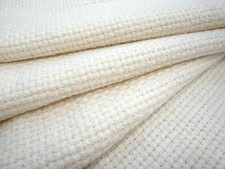 TELA AIDA IN LANA 21 PUNTI SU 10 CENTIMETRI COLORE AVORIO ALTEZZA CM.155 METRI 1