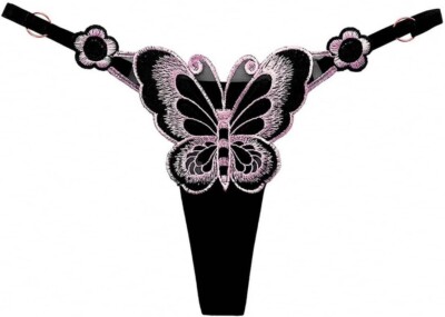 Premium Quality Transparent Lace Thongs Butterfly G String Underwear(Bulk 3 Set)