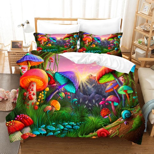Colorful Magic Mushroom Duvet