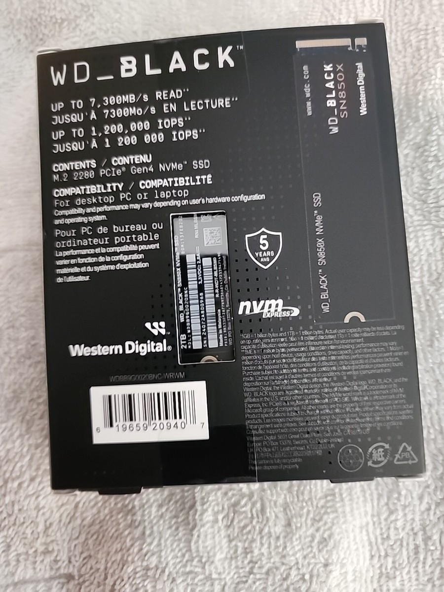 内蔵型SSD Style:SN850X (M.2 2280) Western Digital WESTERN DIGITAL WD_Black SN850X NVMe SSD WDS200T2X0E 価格