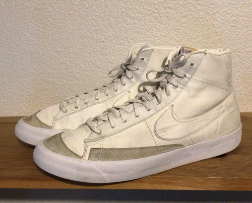 white canvas nike blazer