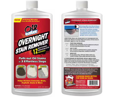 #ad #ad 1 Bottle Overnight Stain Remover Remover 32 Oz Clean Oil Stains Concrete Asphalt $15.21