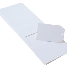 White Large Tags 2.5 x 4 Inch 100 Pack Laser Printer Compatible Gift Label