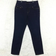 Jag Womens Jeans High Rise Skinny Blue Denim Pull On Dark Wash Stretch 10